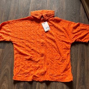 Embossed Towel Oversized Shirt